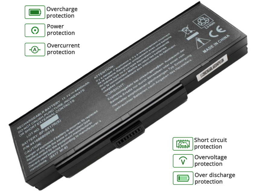 Batteries Batteries on Rating Model Mitac 8000 Laptop Battery Battery Weight 568 32g