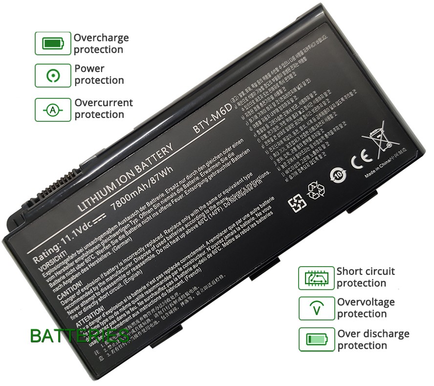 Battery Sale on Msi Gt683 278au Battery   9 Cell Msi Gt683 278au Laptop Battery